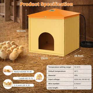 RSAOTY Calefacción Gallinero 360° 65W 10‑52°C