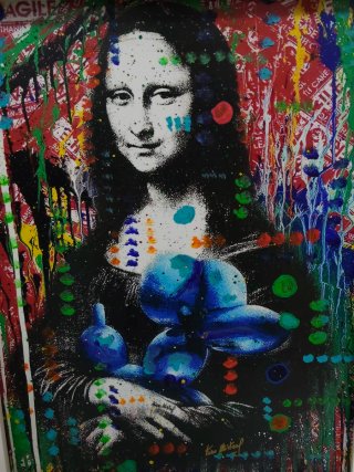 Pop Art La Gioconda - Stile Banksy