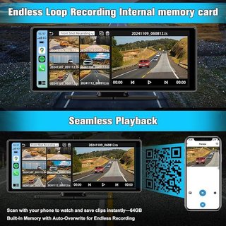 AWESAFE Pantalla 10.26'' CarPlay Android Auto