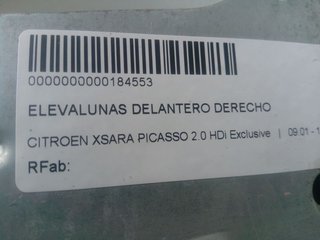 ELEVALUNAS DELANTERO DERECHO CITROEN XSARA PICASSO 2.0 HDi Exclusive