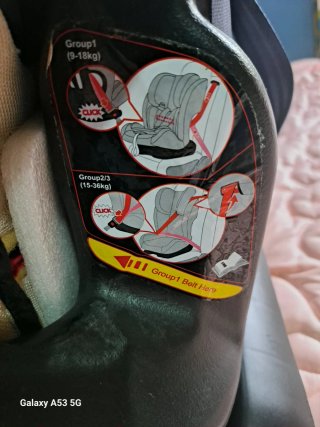 Silla de coche Nurse roja y negra