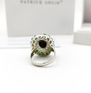 Anillo Plata Ópalo, Esmeraldas y Tanzanitas