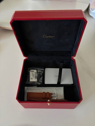 Reloj Cartier Santos Plata y Blanco