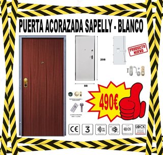 PUERTA ACORAZADA SAPELLY - BLANCA