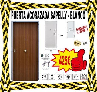PUERTA ACORAZADA SAPELLY - BLANCA