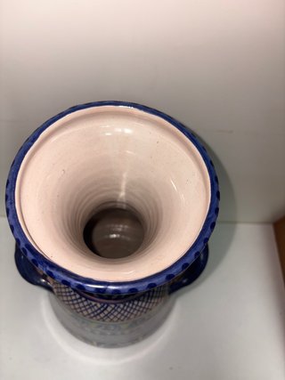 Vaso Vietrese Vintage Ceramica Blu