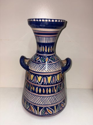 Vaso Vietrese Vintage Ceramica Blu