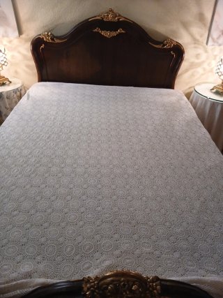 Colcha Ganchillo Crochet Vintage Blanca