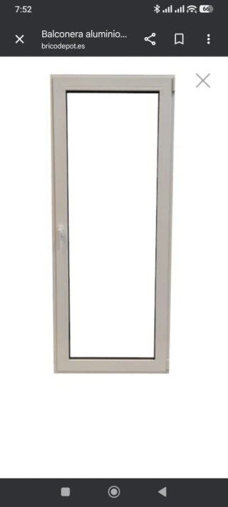 Puerta balconera aluminio 80x200