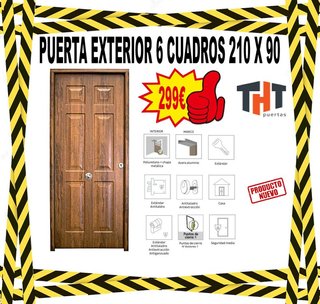 Puerta Exterior Metálica 6C Roble Viejo