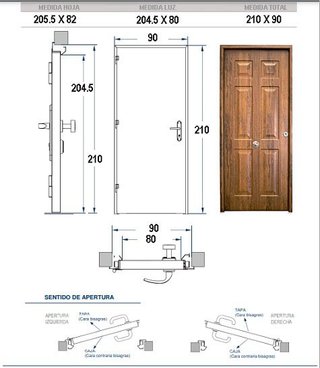 Puerta Exterior Metálica 6C Roble Viejo