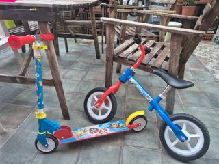 Bici de aprendizaje y patinete Paw Patrol
