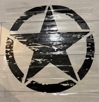 Adesivo Stella Military 50x50 Jeep Cofano