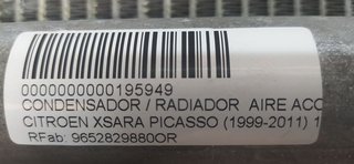 CONDENSADOR / RADIADOR AIRE ACONDICIONADO CITROEN XSARA PICASSO 1.6 16V SX