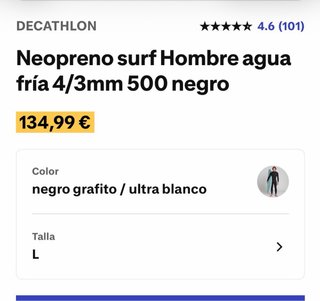 Neopreno surf hombre 4/3mm 500