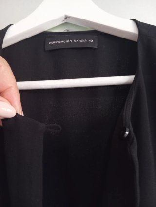 Blusa Purificación García Negra Talla 42