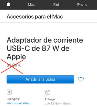 Cargador Apple USB-C MacBook Pro ORIGINAL  /