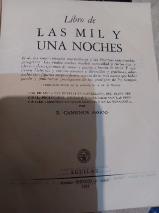 Las Mil y Una Noches 1a edición 1954 México