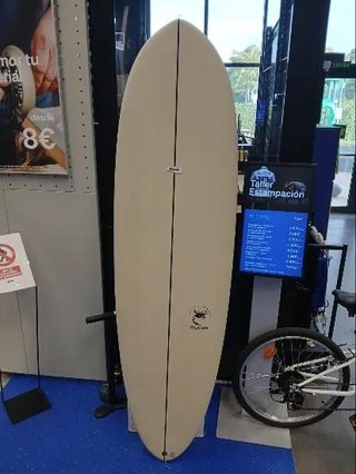Tabla surf evolutiva resina 6'4" 40L Peso <75kg Nivel