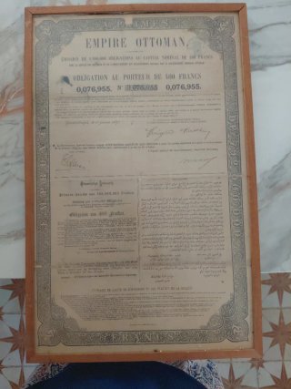 Bono Imperio Otomano 400 Francos 1890