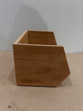 Caja organizadora/expositora de bambú