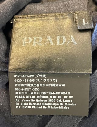 Camiseta Prada Negra Manga Corta