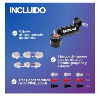 Tapones Oídos EarPeace Music Hi-Fi Protección