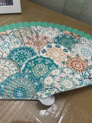 Abanico plegable estampado