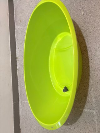 Bañera para bebé verde con adaptador
