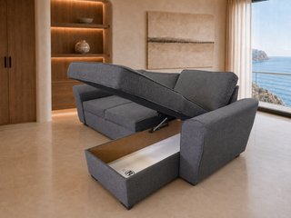 Sofá Cama Chaise Longue Gris, como nuevo