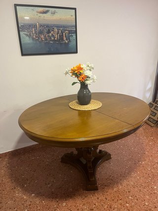 Mesa extensible madera antigua