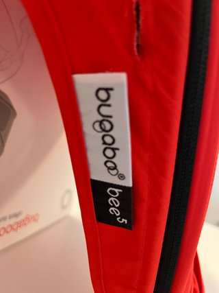 Capota Bugaboo Bee 5 para verano, color rojo.
