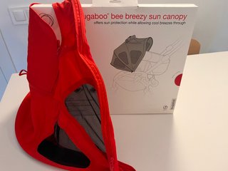 Capota Bugaboo Bee 5 para verano, color rojo.