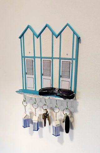 Portachiavi da parete stile cabina da spiaggia