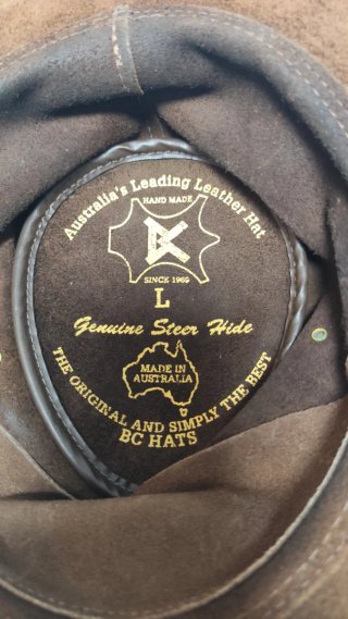 Sombrero Australiano Cuero Marrón