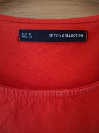 Vestido corto bordado rojo talla M