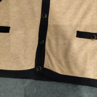 Chaqueta punto Sfera beige y negro Talla M