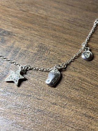 Collana Guess Argento Charm Cuori Stella