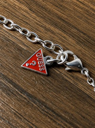 Collana Guess Argento Charm Cuori Stella