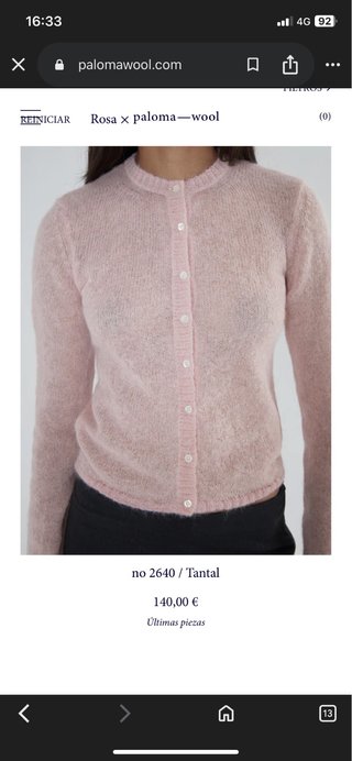 Cárdigan Paloma Wool rosa Talla S