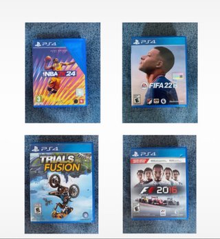 Pack 4 Juegos PS4 (NBA 2K24 + F1 + FIFA + TRIALS
