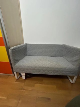 Sofá de tela gris Ikea