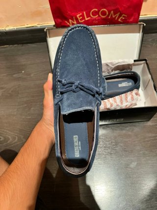 Zapatos de ante azul CASAS collection hombre