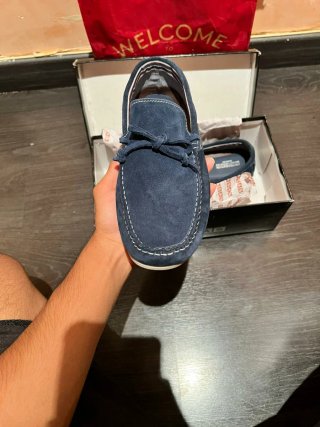 Zapatos de ante azul CASAS collection hombre