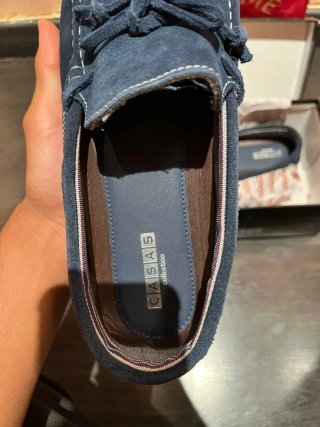 Zapatos de ante azul CASAS collection hombre