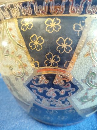 Antiguo macetero porcelana japonesa de SATSUMA.