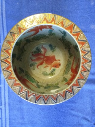Antiguo macetero porcelana japonesa de SATSUMA.