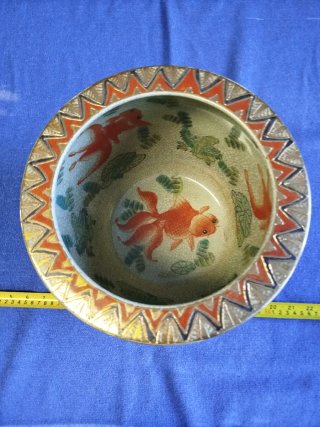 Antiguo macetero porcelana japonesa de SATSUMA.