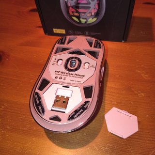 Mouse Gaming Wireless M7 Tri-Mode RGB Trasparente