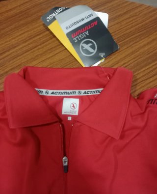 Polo Deportivo Aigle Talla L Rojo/Blanco